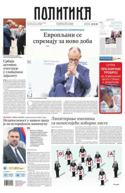 Politika - broj 40298, 14. feb 2026.