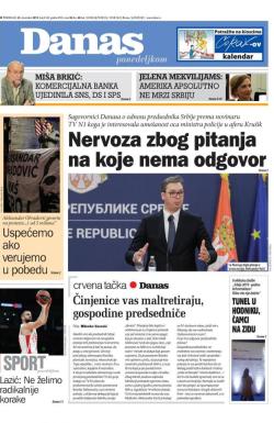 Danas - broj 8120, 23. dec 2019.