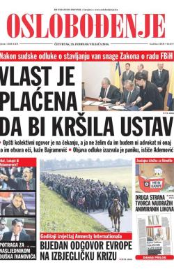 Oslobođenje - broj 24.877, 25. feb 2016.