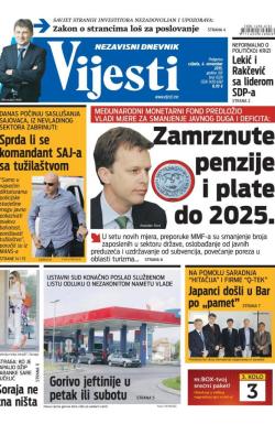 Vijesti - broj 6326, 4. nov 2015.