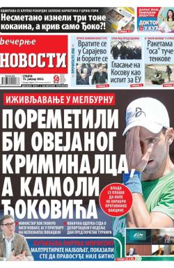 Večernje novosti - broj 4193, 15. jan 2022.