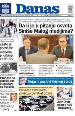 Danas - broj 8340, 30. jul 2020.