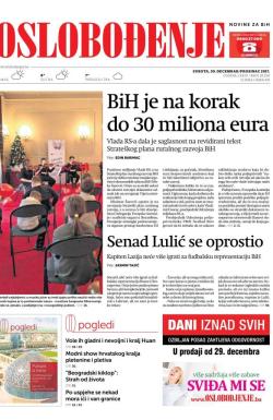 Oslobođenje - broj 25538, 30. dec 2017.