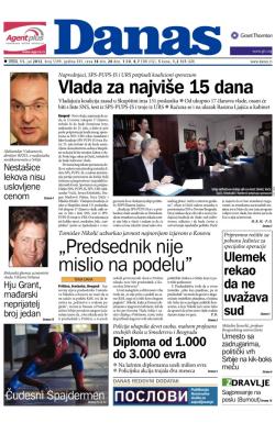 Danas - broj 5399, 11. jul 2012.