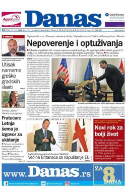 Danas - broj 6834, 15. jun 2016.