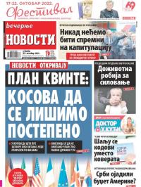 Večernje novosti - broj 4468, 22. okt 2022.