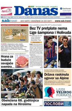 Danas - broj 5791, 7. avg 2013.