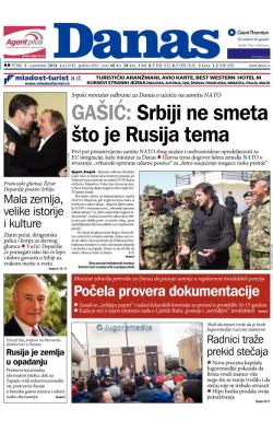 Danas - broj 6185, 5. sep 2014.