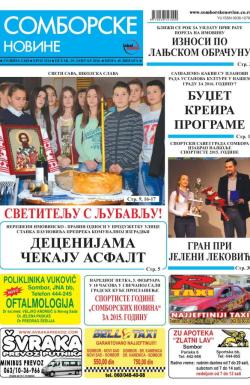 Somborske novine - broj 3214, 29. jan 2016.