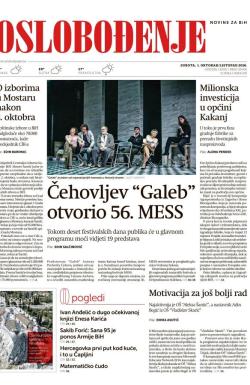 Oslobođenje - broj 25091, 1. okt 2016.