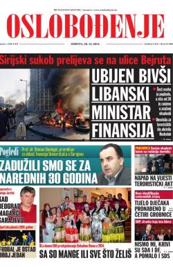 Oslobođenje - broj 24.088, 28. dec 2013.