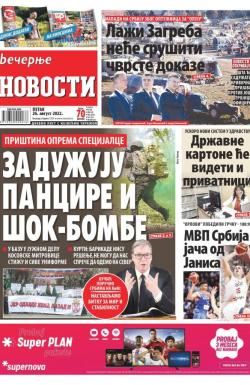 Večernje novosti - broj 4411, 26. avg 2022.