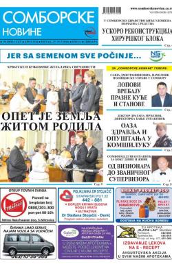 Somborske novine - broj 3344, 27. jul 2018.