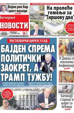 Večernje novosti - broj 3770, 9. nov 2020.