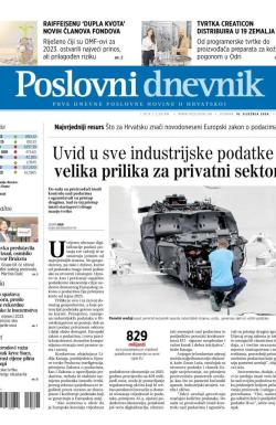 Poslovni Dnevnik - broj 5007, 16. jan 2024.