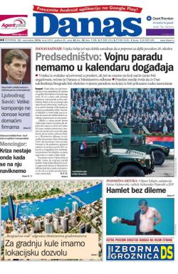 Danas - broj 6933, 22. sep 2016.