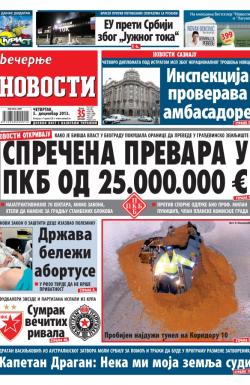 Večernje novosti - broj 1112, 5. dec 2013.