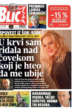 Blic - broj 7389, 9. sep 2017.