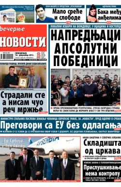 Večernje novosti - broj 1123, 16. dec 2013.