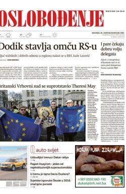 Oslobođenje - broj 25204, 25. jan 2017.