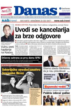Danas - broj 5870, 25. okt 2013.