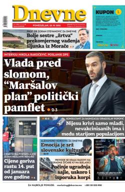 Dnevne novine - broj 3132, 25. okt 2021.