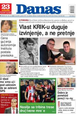 Danas - broj 8295, 15. jun 2020.