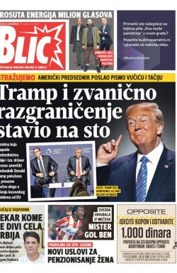 Blic - broj 7849, 20. dec 2018.