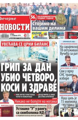 Večernje novosti - broj 3157, 13. feb 2019.