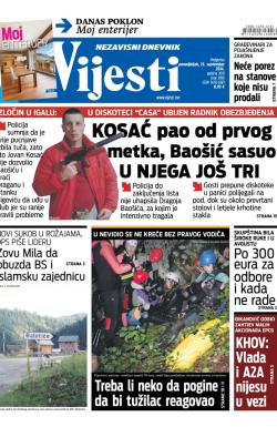 Vijesti - broj 5916, 15. sep 2014.