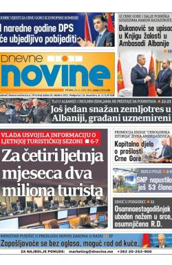 Dnevne novine - broj 2542, 29. nov 2019.
