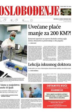 Oslobođenje - broj 26354, 15. apr 2020.