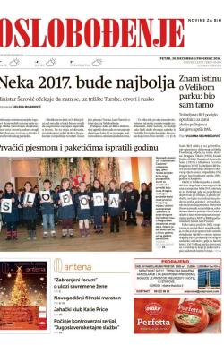Oslobođenje - broj 25180, 30. dec 2016.