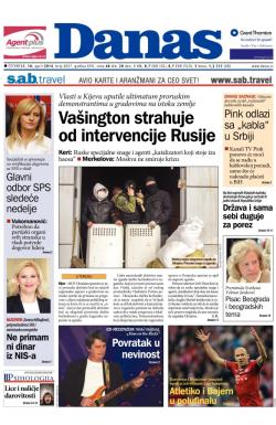 Danas - broj 6037, 10. apr 2014.