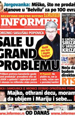 Informer - broj 832, 27. jan 2015.