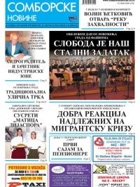 Somborske novine - broj 3357, 26. okt 2018.