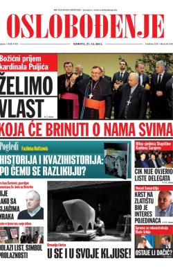 Oslobođenje - broj 24.452, 27. dec 2014.