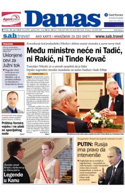 Danas - broj 6045, 18. apr 2014.