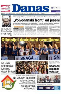 Danas - broj 5434, 15. avg 2012.