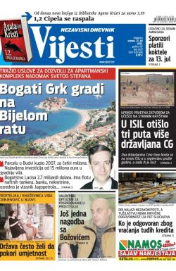 Vijesti - broj 6220, 21. jul 2015.