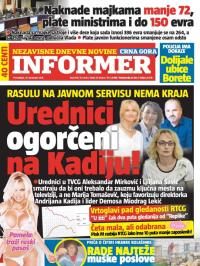 Informer CG - broj 1415, 19. dec 2016.