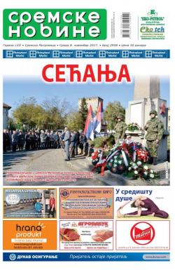 Sremske Novine - broj 2958, 8. nov 2017.