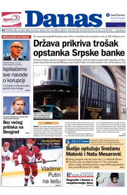 Danas - broj 6261, 20. nov 2014.