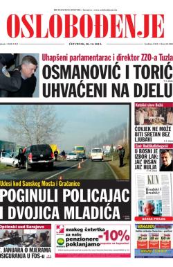 Oslobođenje - broj 24.086, 26. dec 2013.