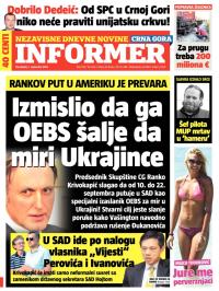 Informer CG - broj 709, 1. sep 2014.
