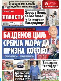 Večernje novosti - broj 3760, 30. okt 2020.