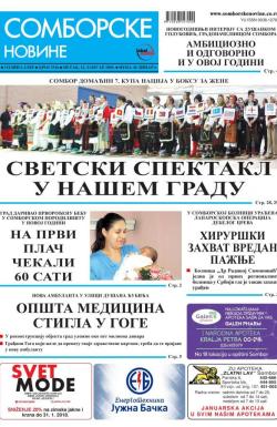 Somborske novine - broj 3316, 12. jan 2018.