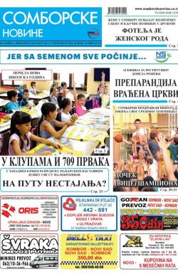 Somborske novine - broj 3245, 2. sep 2016.