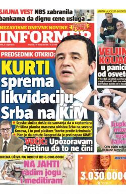Informer - broj 3138, 12. avg 2022.