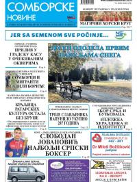 Somborske novine - broj 3362, 30. nov 2018.